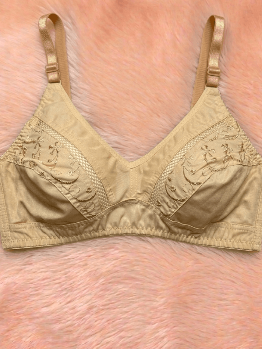 Vareno Wear Skin Color Non-Padded Bra for Women – Soft Cotton Daily Wear Bra Pakistan