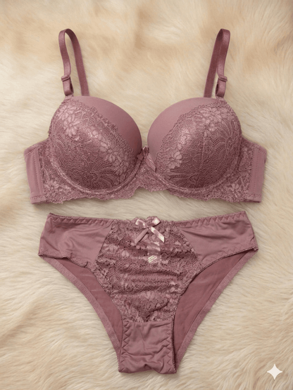 Lace Padded Bra & Panty Set for Women – Soft Lingerie Set | Pakistan