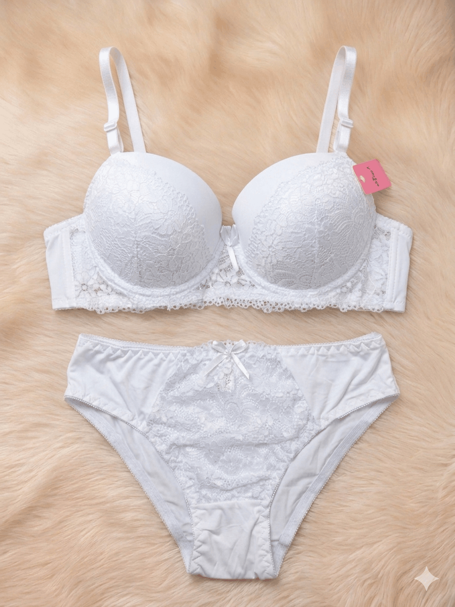 Lace Padded Bra & Panty Set for Women – Soft Lingerie Set | Pakistan