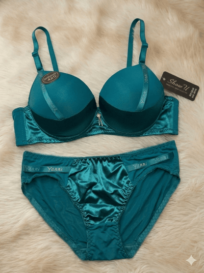 Satin Padded Bra & Panty Lingerie Set for Women | Buy Online Pakistan